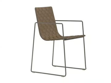 TRENZA SO0701 - Sled base polypropylene garden chair with armrests by Andreu World - view 2